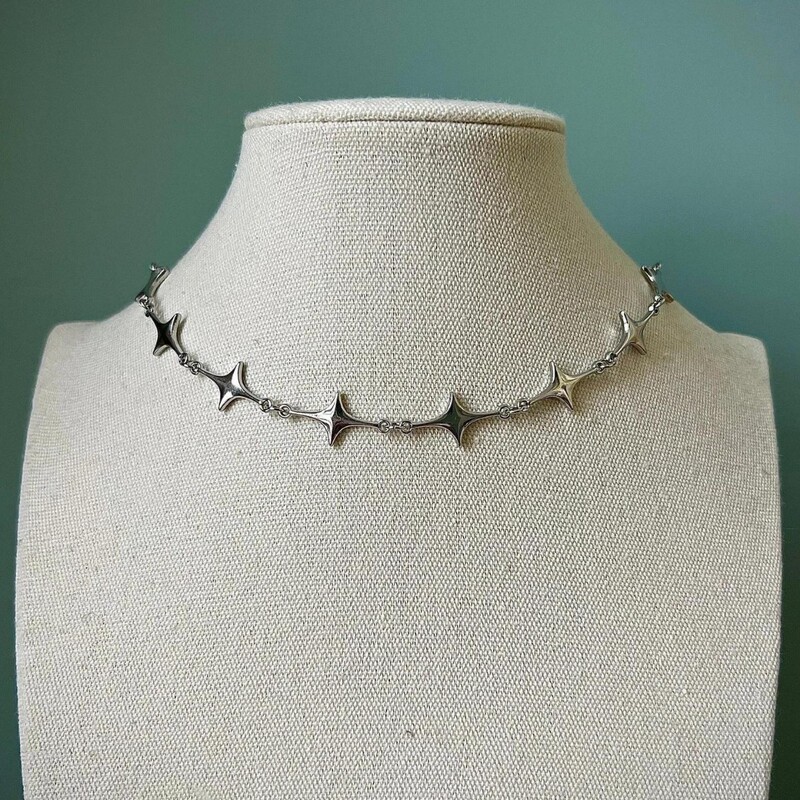 Cross Border Silver Star Cosmic Dust Necklace Unreal Fantasy Stainless Steel Necklace Elegant Necklace Medieval Tudor Jewelry Cross Border Silver Star Cosmic Dust Necklace Unreal Fantasy Stainless Steel Necklace Elegant Necklace Medieval Tudor Jewelry