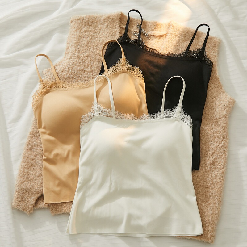 2026 Autumn/Winter Women's Camisole-style Underwear with Fixed Cups, Comfortable and Bra-free, Can Be Worn as an Inner Layer or on its Own 2026 Autumn/Winter Women's Camisole-style Underwear with Fixed Cups, Comfortable and Bra-free, Can Be Worn as an Inner Layer or on its Own
