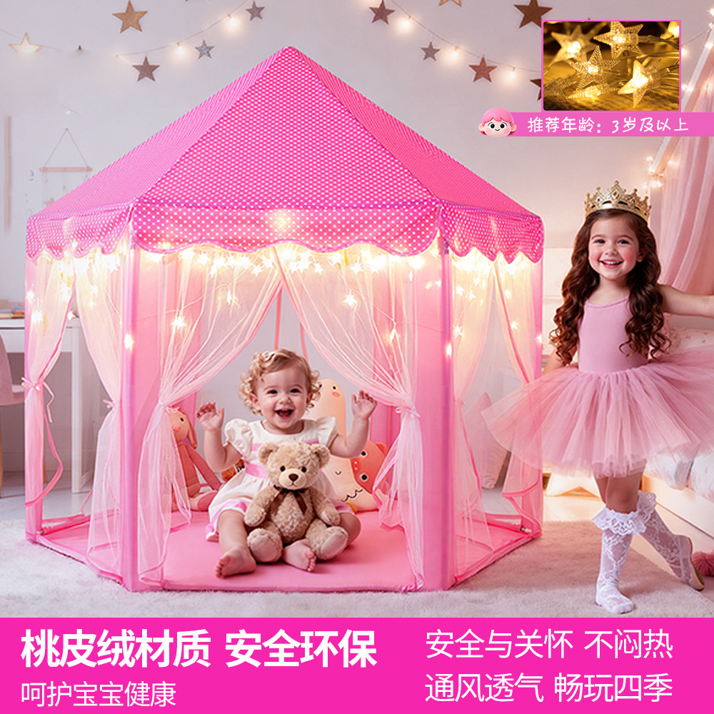 Carpa de niños para niños niñas hexagonal tela de tela de tela
