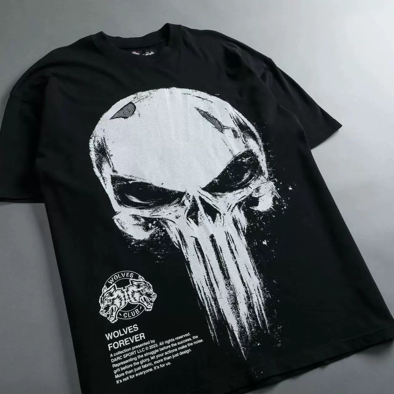 Модная спортивная футболка для зала, хлопок combed, с коротким рукавом, оверсайз