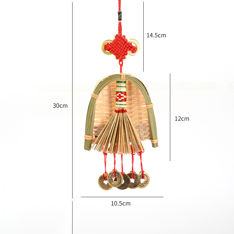Año Nuevo Año Nuevo Barril Ping An Kang Liuliu Escoba Colgante Decoración Colgante Colgante Campana