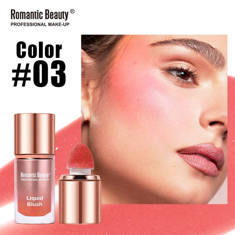Blush líquido transfronterizo mate polivalente esponja blush varilla de reparación de color rojas naturales multicolor color duradero maquillaje de mujeres
