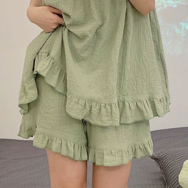 Summer cute brand pijama, set with bow sleevless