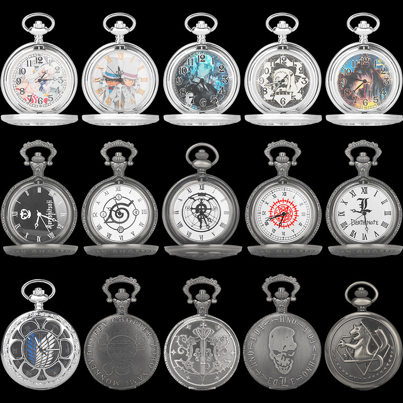 Pirate Pattern Pocket Watch, Cut Out, Special Deal, Hanging Watch, Animation Peripheral Watch, Exquisite Retro Flip Pocket Watch
