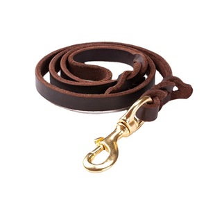 Cowhide Dog Traction Rope Medium and Large Dog Traction Rope Walking Dog Rope Horse Dog German Shepherd Gold Fur Traction Belt Chain