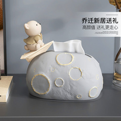 Cream style tissue box, living room coffee table, paper box, light luxury, simple desktop decoration, creative home napkin box