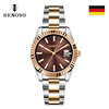 Fashionable swiss watch, steel belt, brand calendar, city style, simple and elegant design