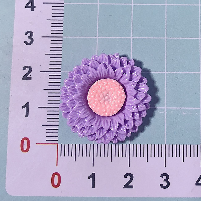 Nuevo colorido girasol flor diy accesorios de resina crema pegamento para el cabello clips para el cabello accesorios hechos a mano botones de zapatos broches