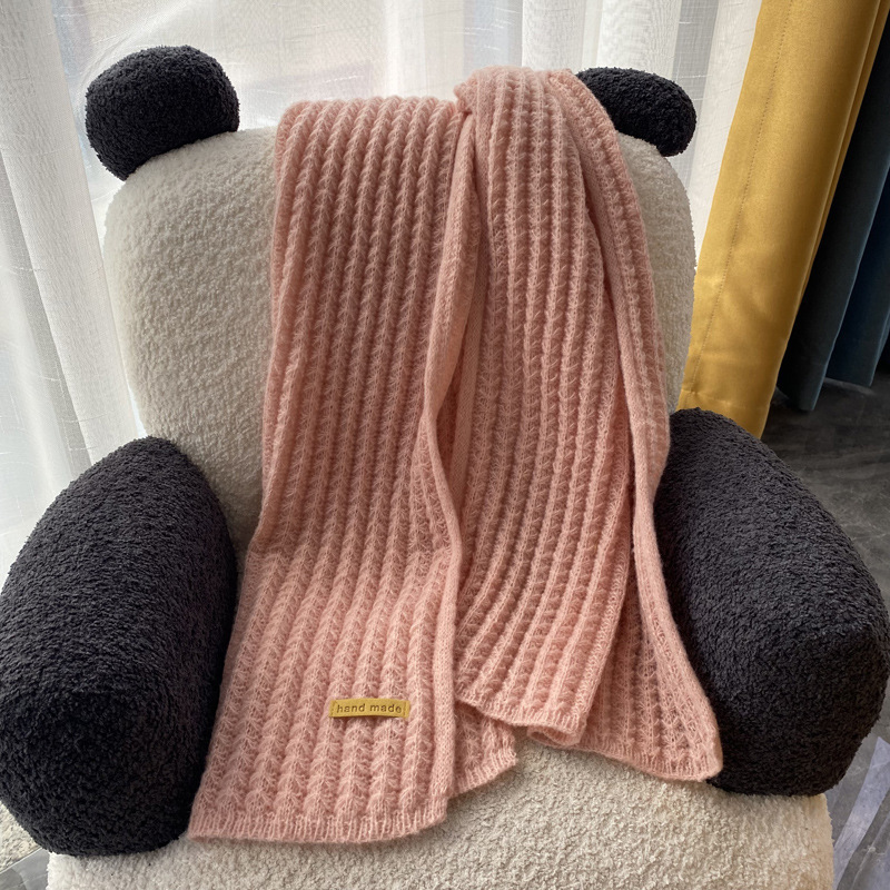 무지 레터 스카프 [핑크]