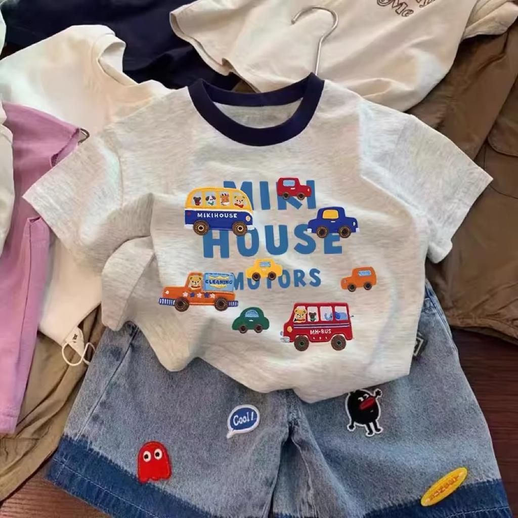 Summer cotton cartoon base body-friendly T-shirt for boys