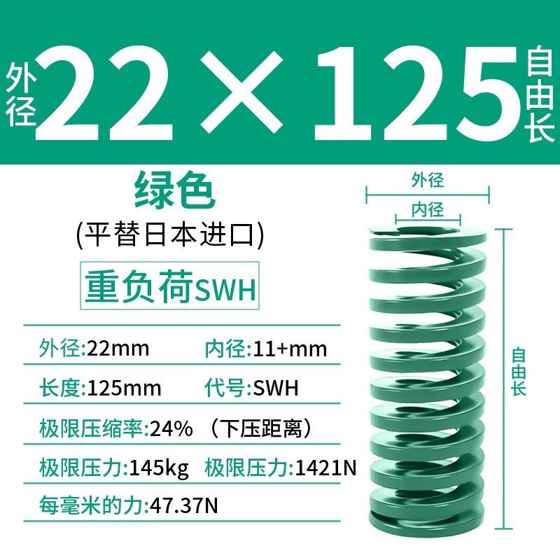 합금강 녹색 22×125