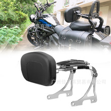 适用哈雷883肥仔戴娜软尾大滑翔路王改装折叠靠背 多功能伸缩靠垫