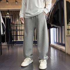 秋季高品质时尚早秋日常穿搭慵懒风垂感潮流直筒男士轻奢休闲裤