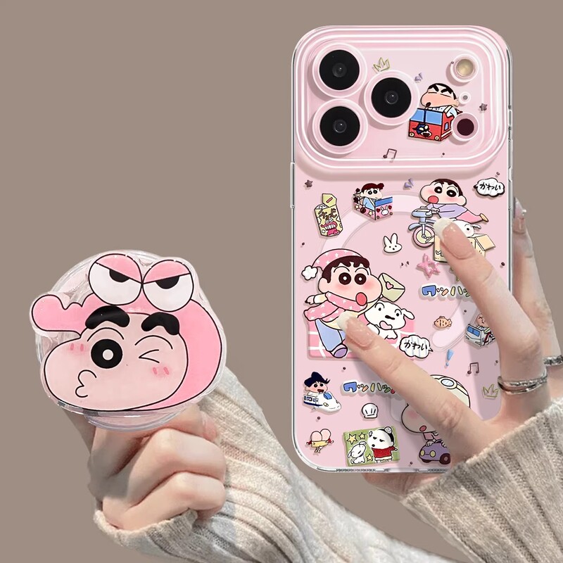 Cartoon Character Suitable for Apple 17 Pro Max Cute 16 Magnetic 15 Stand 14 Female 13 iPhone 12 Phone Case