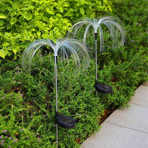 Amazon Solar Fiber Optic Jellyfish Lamp Garden Atmosphere Decoration LED Garden Lantern Outdoor Waterproof Lawn Lamp