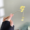 Advanced Chinese hairpin with tassels, hairgrip, Hanfu, hair accessory, Chinese style, high-quality style, bright catchy style