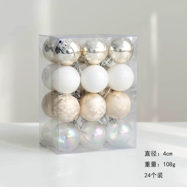 4cm champagne balls 24 are installed