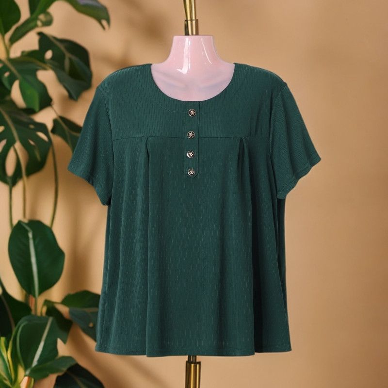 短袖 t恤加大中老年胖妈妈加肥妈妈装夏季休闲宽松大码薄款夏装T