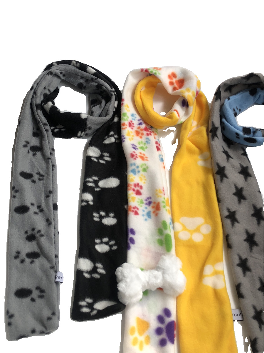 Dog Claw Splicing Scarf * Cute Ghost Horse Millennium Y2K Sweet Cool Style Subcultural Girl Color Clash Bone_voghion.com