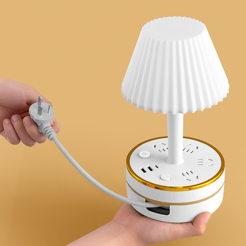 Bedside lamp for master bedroom, modern decorative atmosphere night light, infant feeding, eye-protection soft light, sleep aid, USB socket
