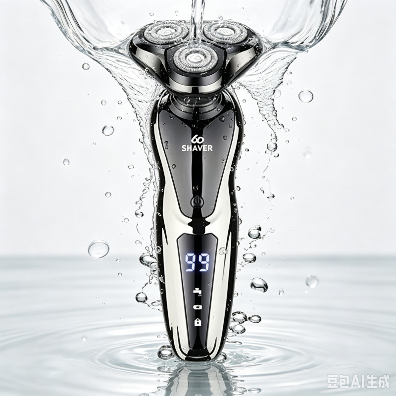 German Philips digital display men's electric shaver, new three-in-one multifunctional rechargeable washable shaver