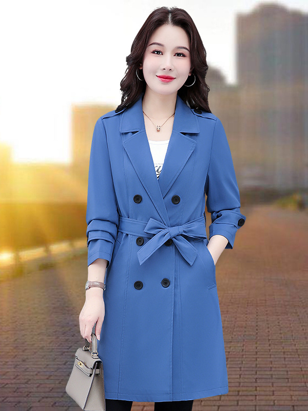 Windbreaker Women's Mid-Length Autumn Clothing 2025 New Korean St