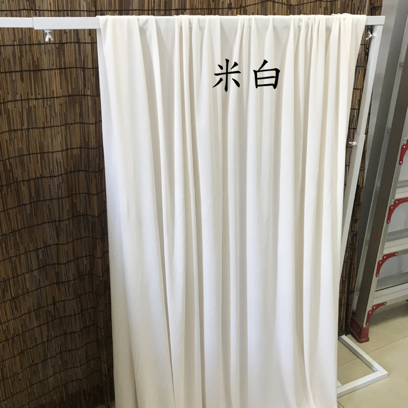 シャンパンミルクシルクウェディングストレッチ生地韓国クリームスタイル天井吊り布ウェディングガーゼ背景布装飾カーテン|undefined