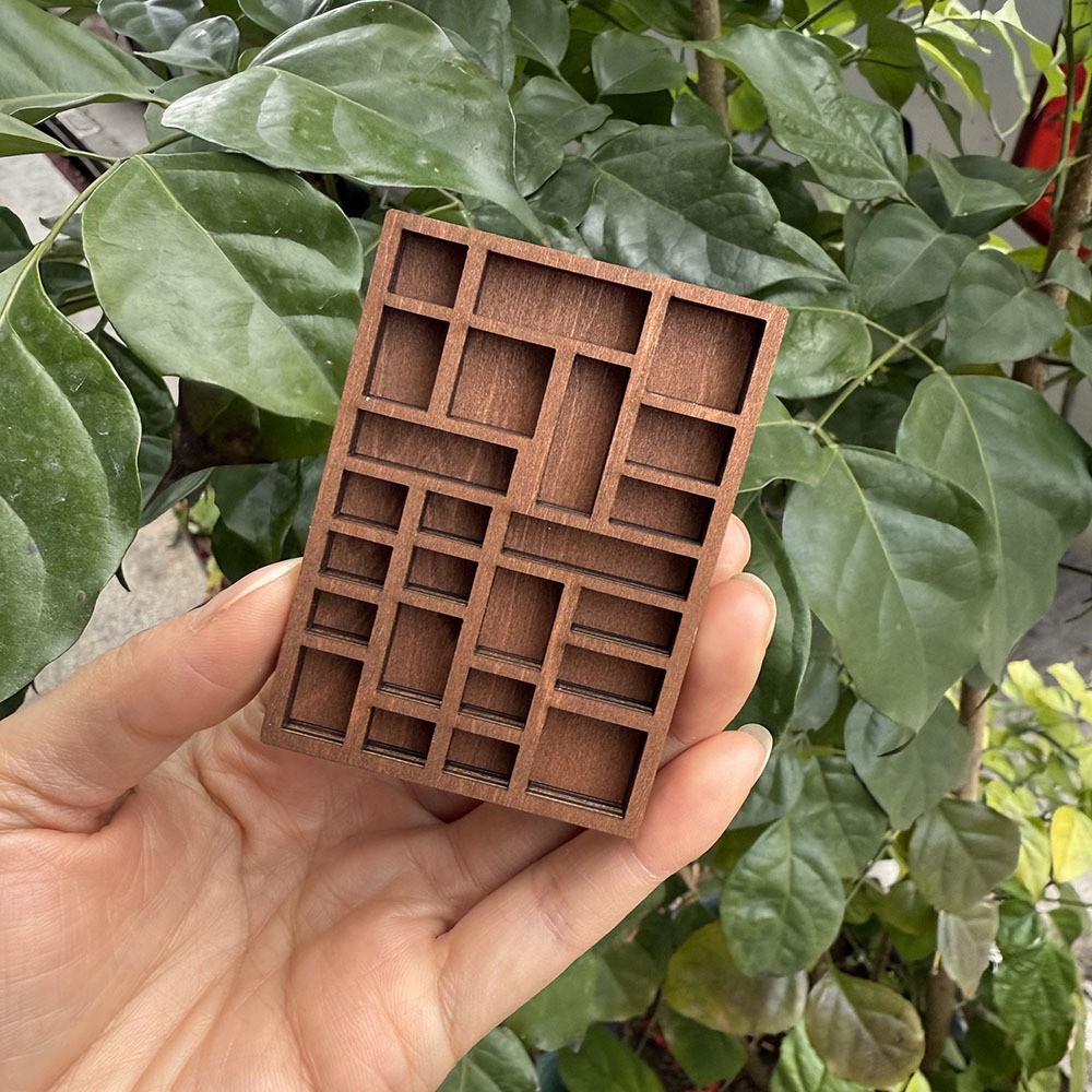 跨境 Miniature Trinket Shelf 木质微型珠宝架 矿石标本收纳摆件