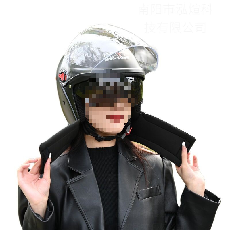 Electric Vehicle Helmet with Neck Warmer, ABS+PC Material