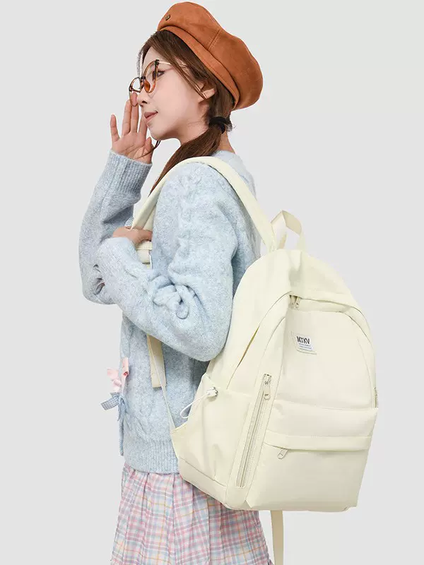 书包女多巴胺糖果色背包日系新款学院风初高中生轻便大容量双肩包