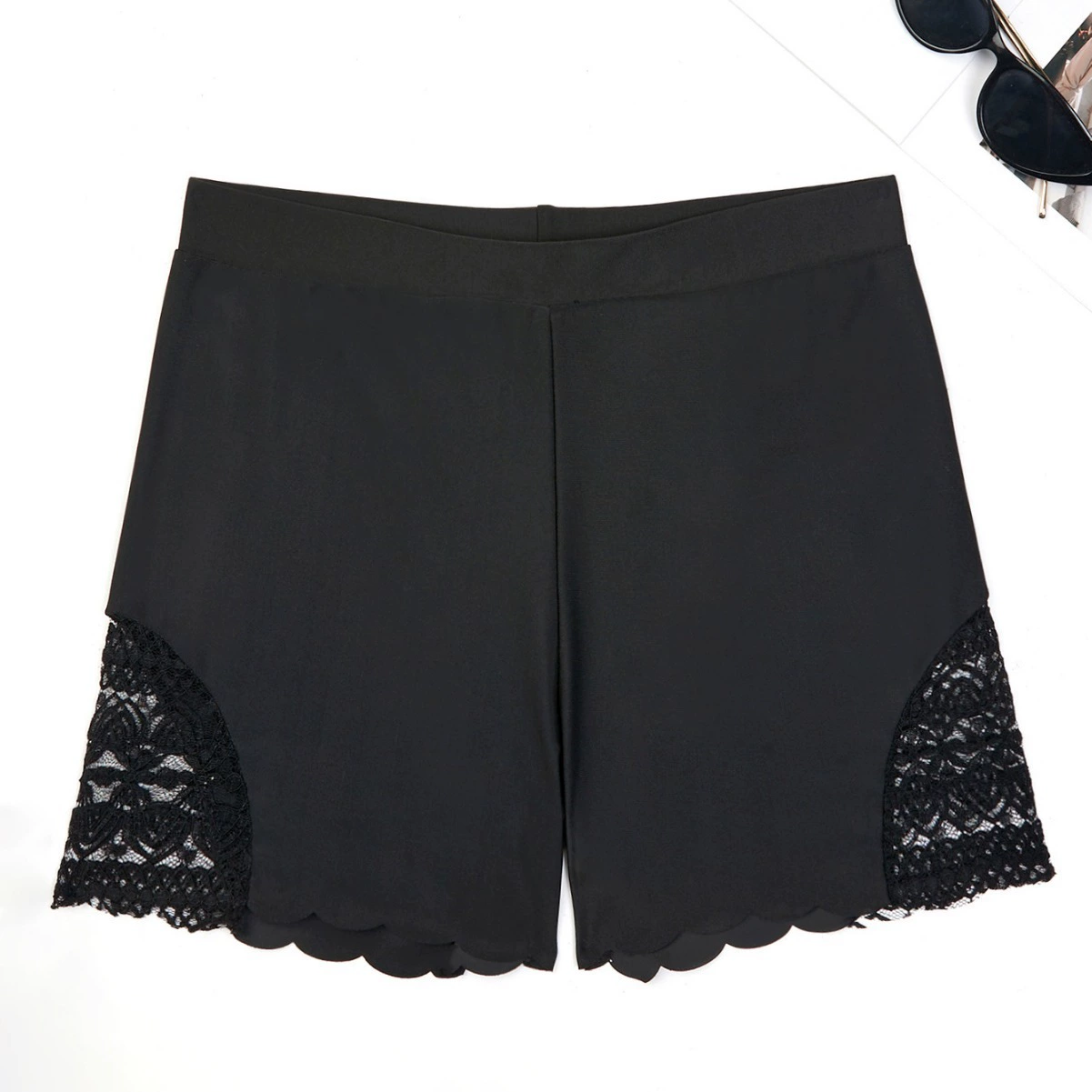 Широкие брюки- lace, базовые пляжные шорты для плавания, кружевное платье, высокая талия