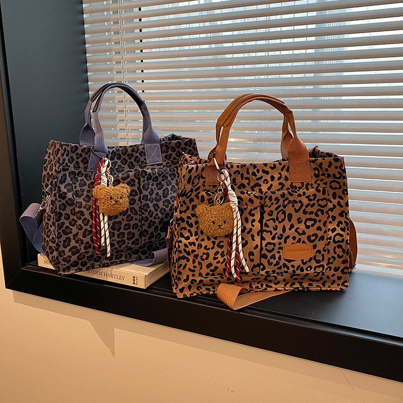 Bolsa de hombro de moda de gran capacidad de leopardo de mujer nueva bolsa de personalización simple bolsa de compras bolsa de viaje versátil