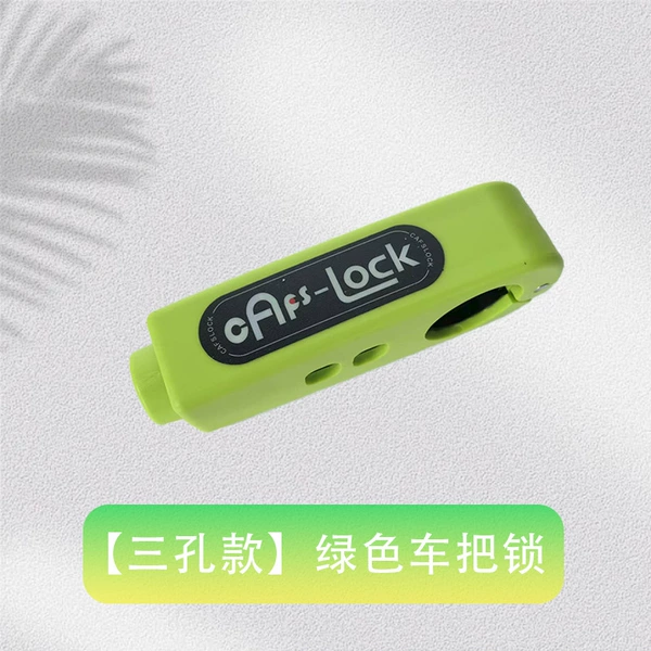 Three-hole handlebar lock (green)