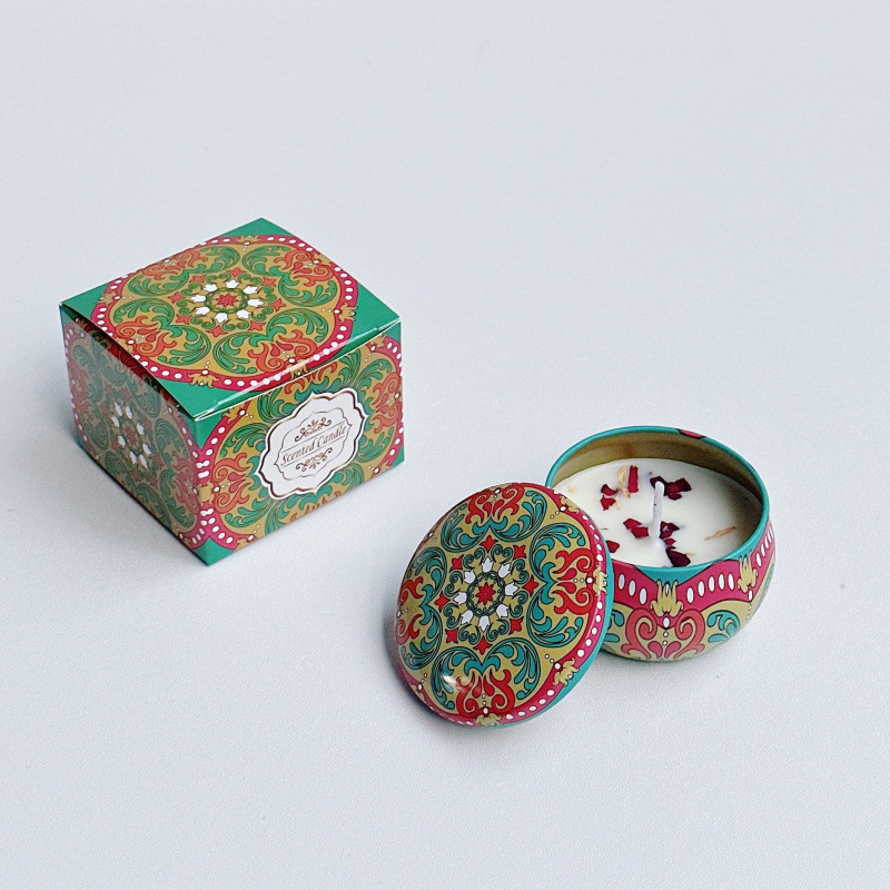 ¿Cara de soja transfronteriza con cera seca de flores? Regalos de cumpleaños de boda flores de flores de vela aromática