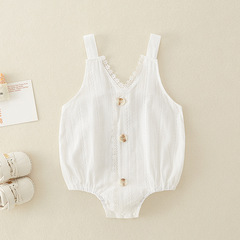 a類純棉嬰兒衣服夏季包屁衣新生兒女寶寶夏裝薄款背心連體衣童裝