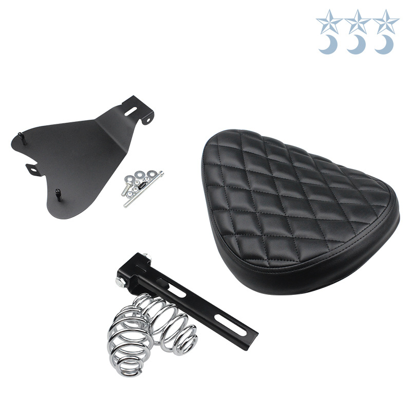 热销摩托车配件哈雷巡航太子车通用改装复古弹簧型皮座座包坐垫