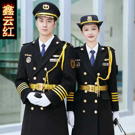 保安呢子大衣物业售楼部案场形象岗工作服男冬季门迎礼宾高档毛呢