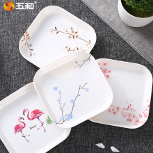 吐骨碟家用食品级餐桌垃圾盘轻奢吐骨头盘碟子塑料盘子密胺水果盘