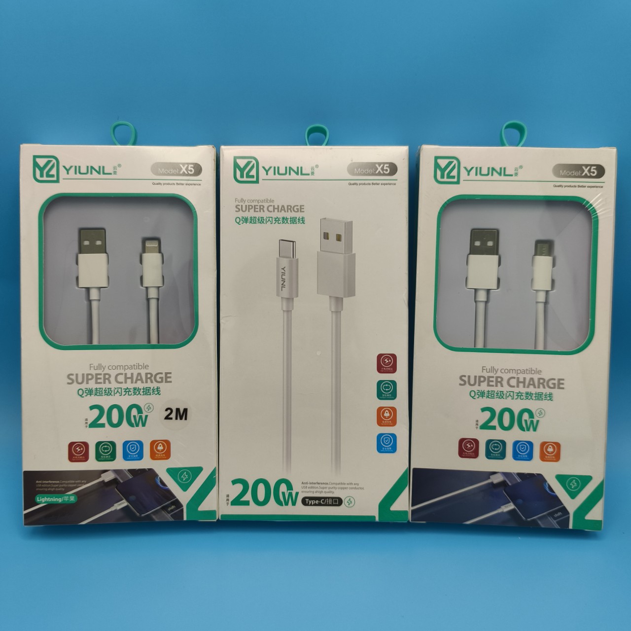 1.2m Super Long Fast Charging Data Cable Suitable for Huawei Apple Letv Flash Charging Type-C Charging Cable Wholesale Factory