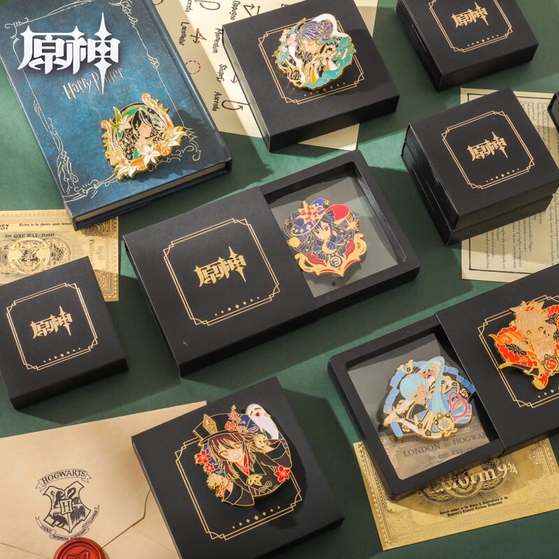特別クリアランスクロスボーダーメタル原神ブローチアニメーション周辺二次元漫画かわいいバッジアクセサリーピン|undefined