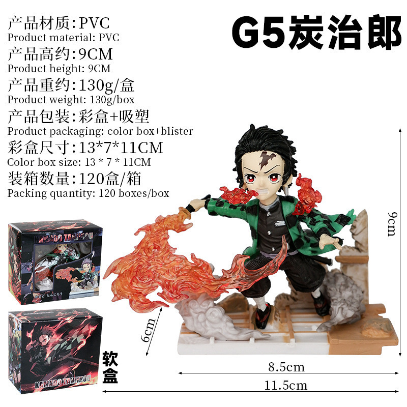 鬼滅の刃アニメフィギュア卸売 G5 炭治郎禰豆子富岡義勇二次元モデルフィギュア装飾品|undefined