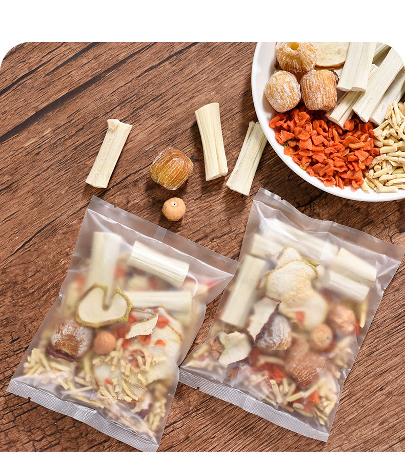 Water Chestnut Sugarcane Cogongrass Soup Pack Ma Ti Zhu Gu Mao Gen Herbal Drink 160g in use