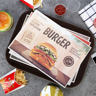 Factory direct film hamburger paper disposable plate paper chicken roll sandwich bread oil-proof wrapping paper