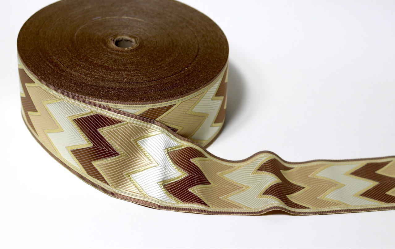 7.2cm de ancho de banda jacquard de alta precisión ligera de lujo ropa nacional cuello de manguito cortina sofá cojín de mesa bandera