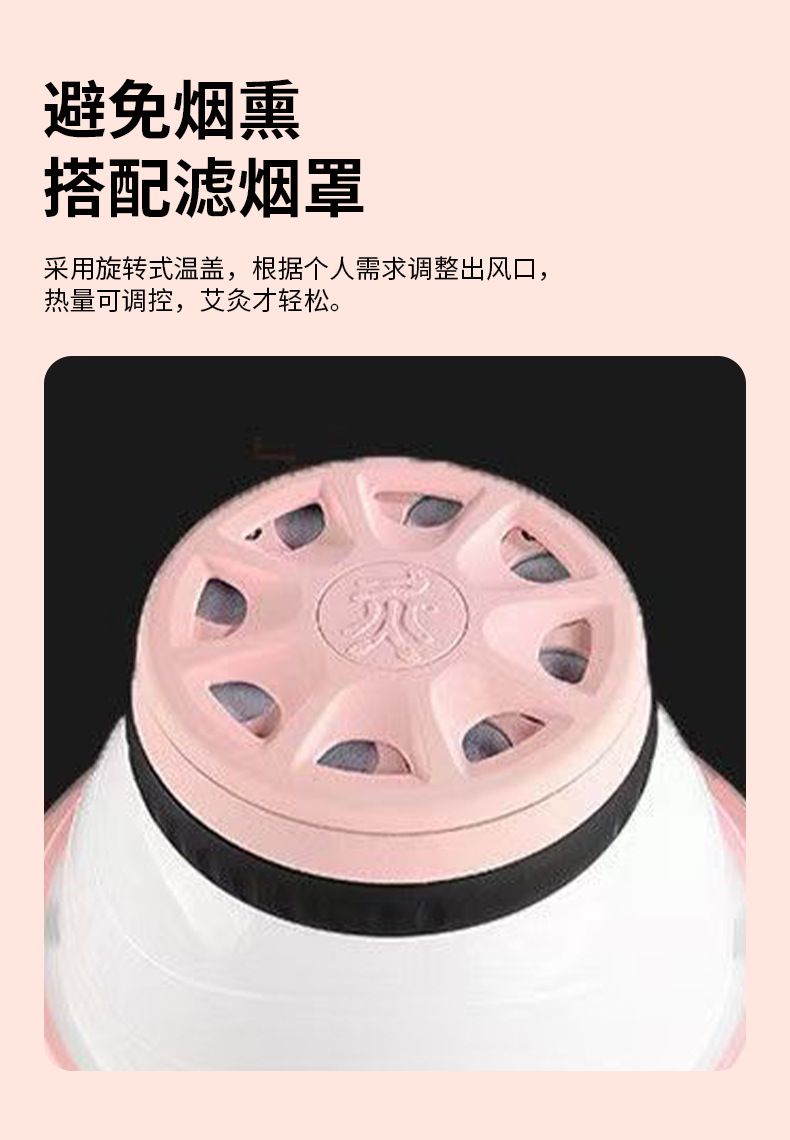 Palace Hanging Moxibustion Box Large Warm Moxa Device for Home and Spa Use with 10ml Mugwort Oil quality and texture