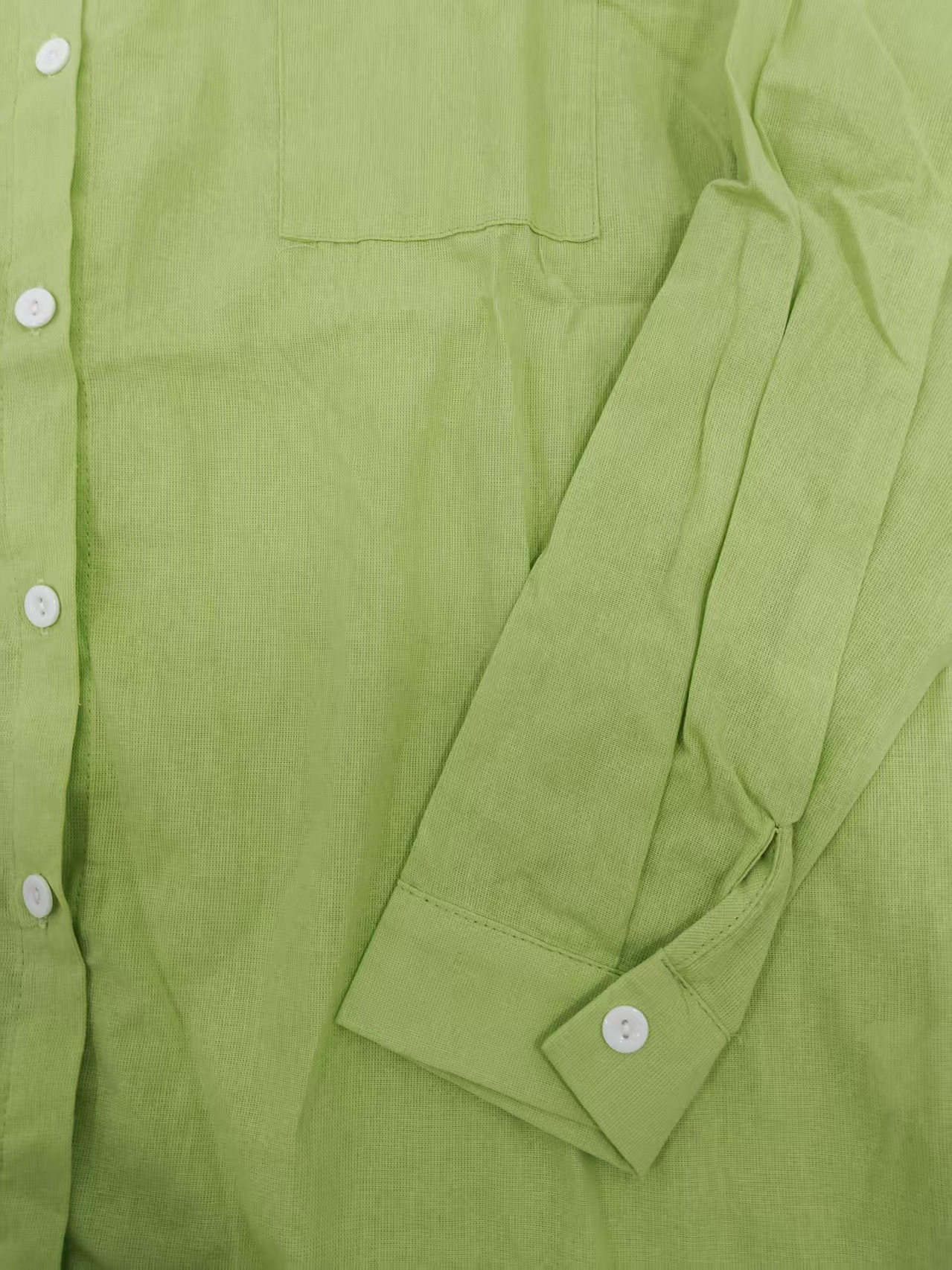 216g Weight Long Sleeve Sleeve Length 95% and above, Cotton, Cotton and Linen Fabric Type Leisure Suit Sets Type Casual, Home, Sports Occasion Shirt Collar Neckline Pocket Function Regular Fit Fit Type Solid Color Pattern 2025 Spring and Summer Season Women's, Adults Gender Temperament Commuter, British Style Style Amazon Women's 2-Piece Retro Plus Size 2025 Cotton And Linen Shirt Outfit High Waist Loose Trousers 无