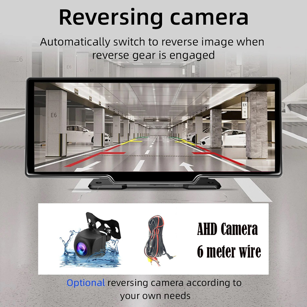 Cross-mirror e-commerce foreign trade 10.26 inch central control wireless Carplay Android Auto car smart screen Bluetooth car