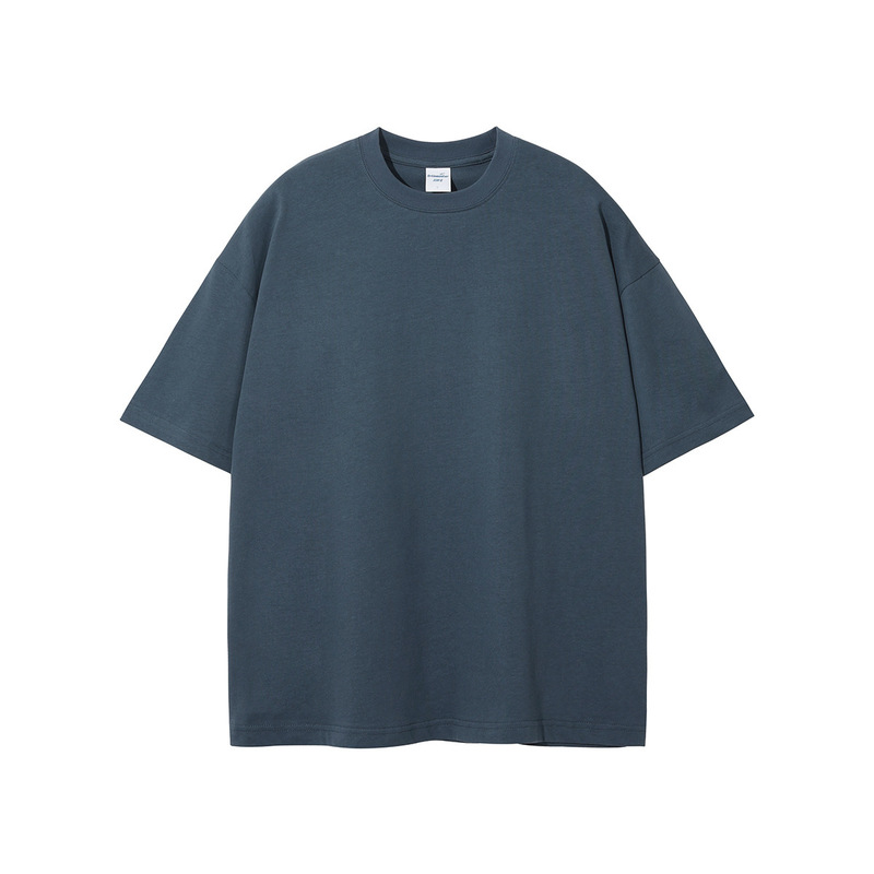 2025 夏の新作トレンディなブランド 230 グラム二重糸純綿半袖無地メンズ Tシャツ Bajia 同色大きいサイズ紳士服|undefined