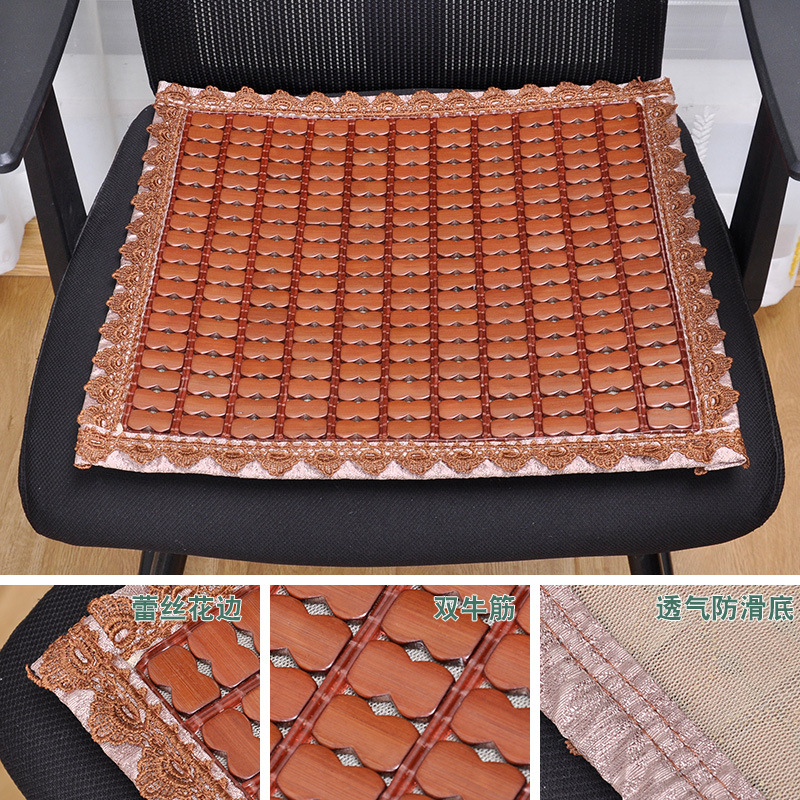 夏のマージャンの冷たい席のクッションの背もたれの竹の椅子はコンピュータの椅子を敷きます。