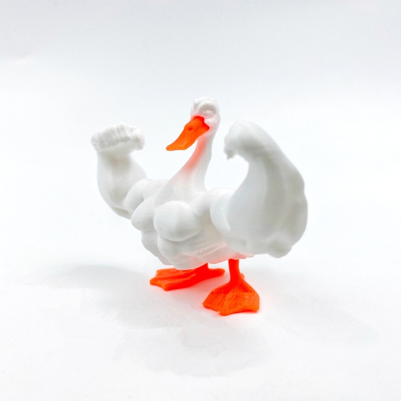 跨境新品3D打印Muscle goose打了鸡血的肌肉鹅摆件家居桌面装饰品|undefined